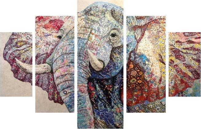5dílný obraz Elephant Miracle