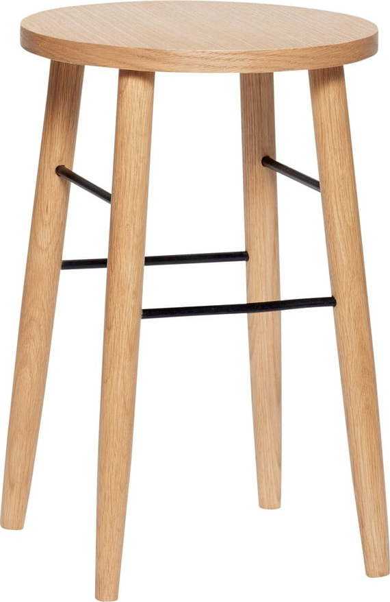 Barová židle z dubového dřeva Hübsch Lukke