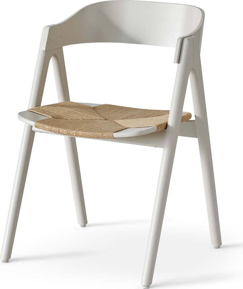 Béžová jídelní židle z bukového dřeva s ratanovým sedákem Findahl by Hammel Mette Hammel