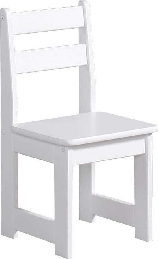 Bílá dětská židle z masivního borovicového dřeva Pinio Baby Pinio