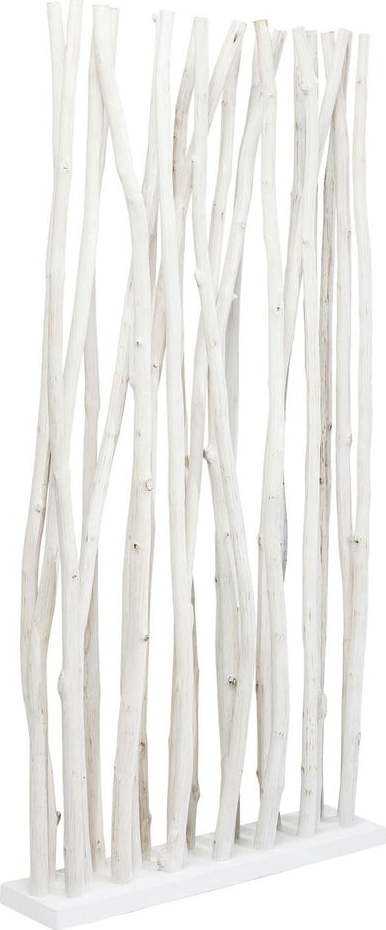 Bílý dřevěný paraván Kare Design Roots Kare Design