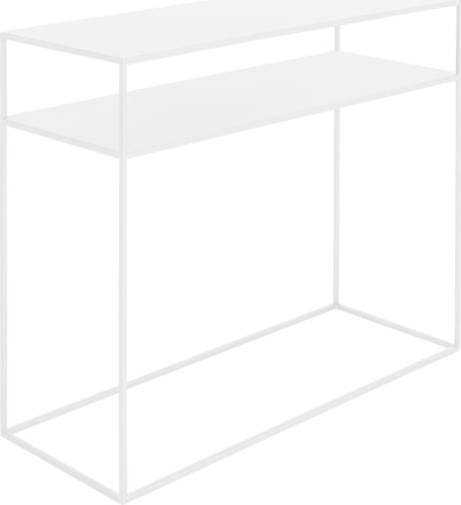 Bílý konzolový kovový stůl s policí Custom Form Tensio