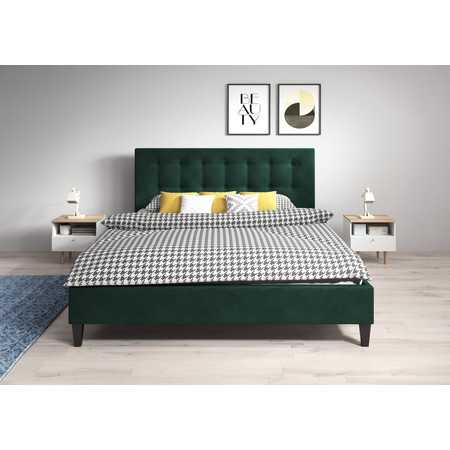 Čalouněná postel DAVID rozměr 120x200 cm Zelená TT-FURNITURE