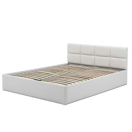 Čalouněná postel MONOS II bez matrace rozměr 160x200 cm - Eko-kůže Bílá eko-kůže Bonelová matrace Signal-nabytek
