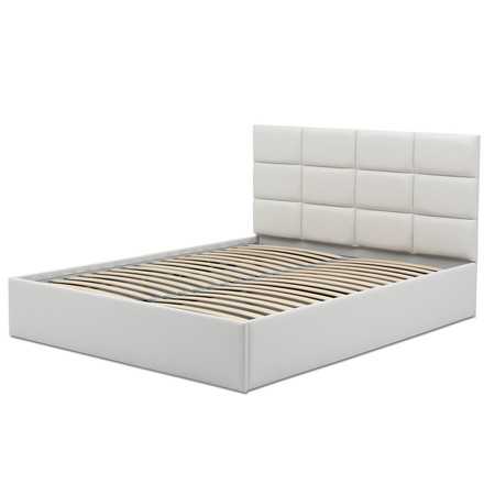 Čalouněná postel TORES II bez matrace rozměr 160x200 cm - Eko-kůže Bílá eko-kůže Taštičková matrace Signal-nabytek
