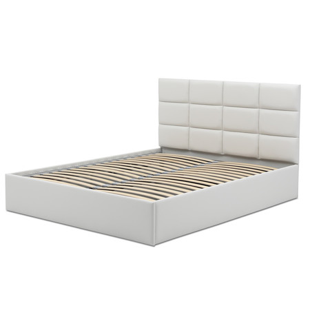Čalouněná postel TORES II bez matrace rozměr 160x200 cm - Eko-kůže Černá eko-kůže Bonelová matrace Signal-nabytek