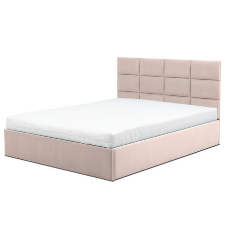 Čalouněná postel TORES s matrací rozměr 160x200 cm Béžová Taštičková matrace Signal-nabytek