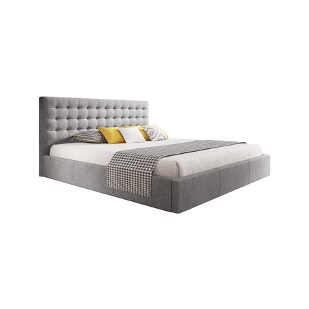 Čalouněná postel VERO rozměr 160x200 cm Světle šedá TT-FURNITURE