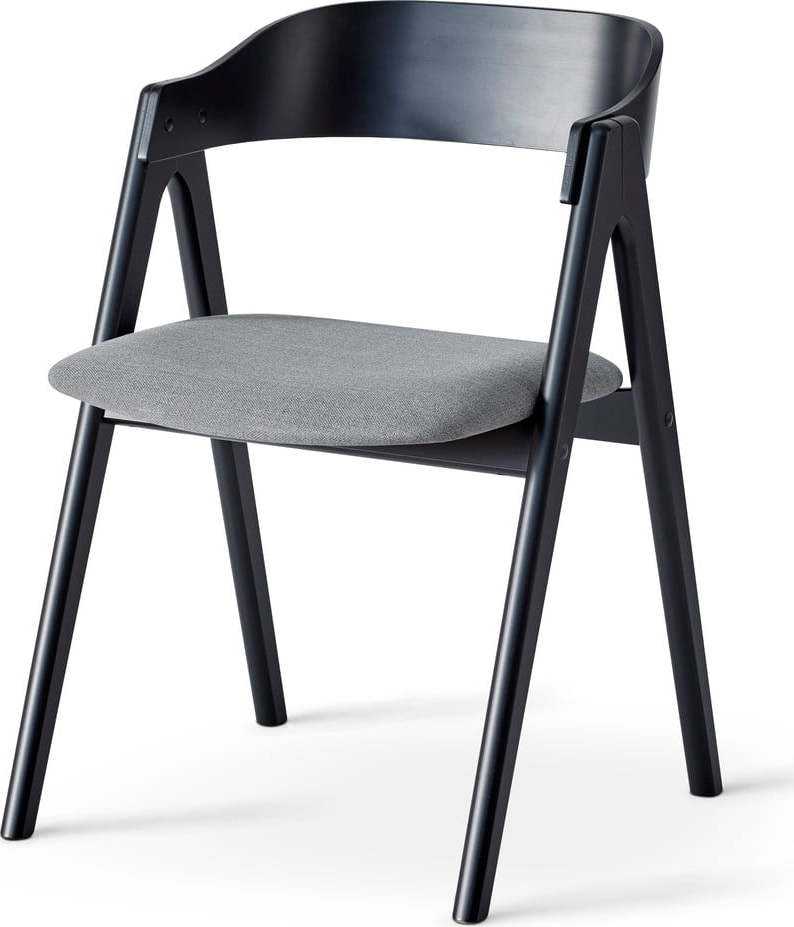 Černá jídelní židle z bukového dřeva s šedým sedákem Findahl by Hammel Mette Hammel