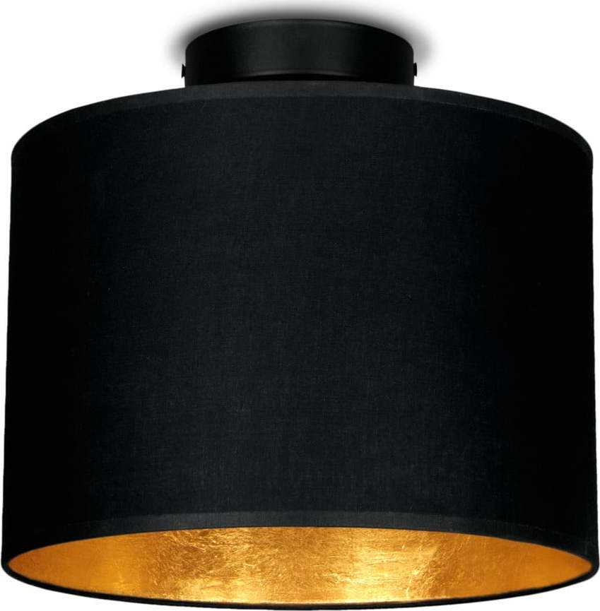 Černé stropní svítidlo s detailem ve zlaté barvě Sotto Luce Mika