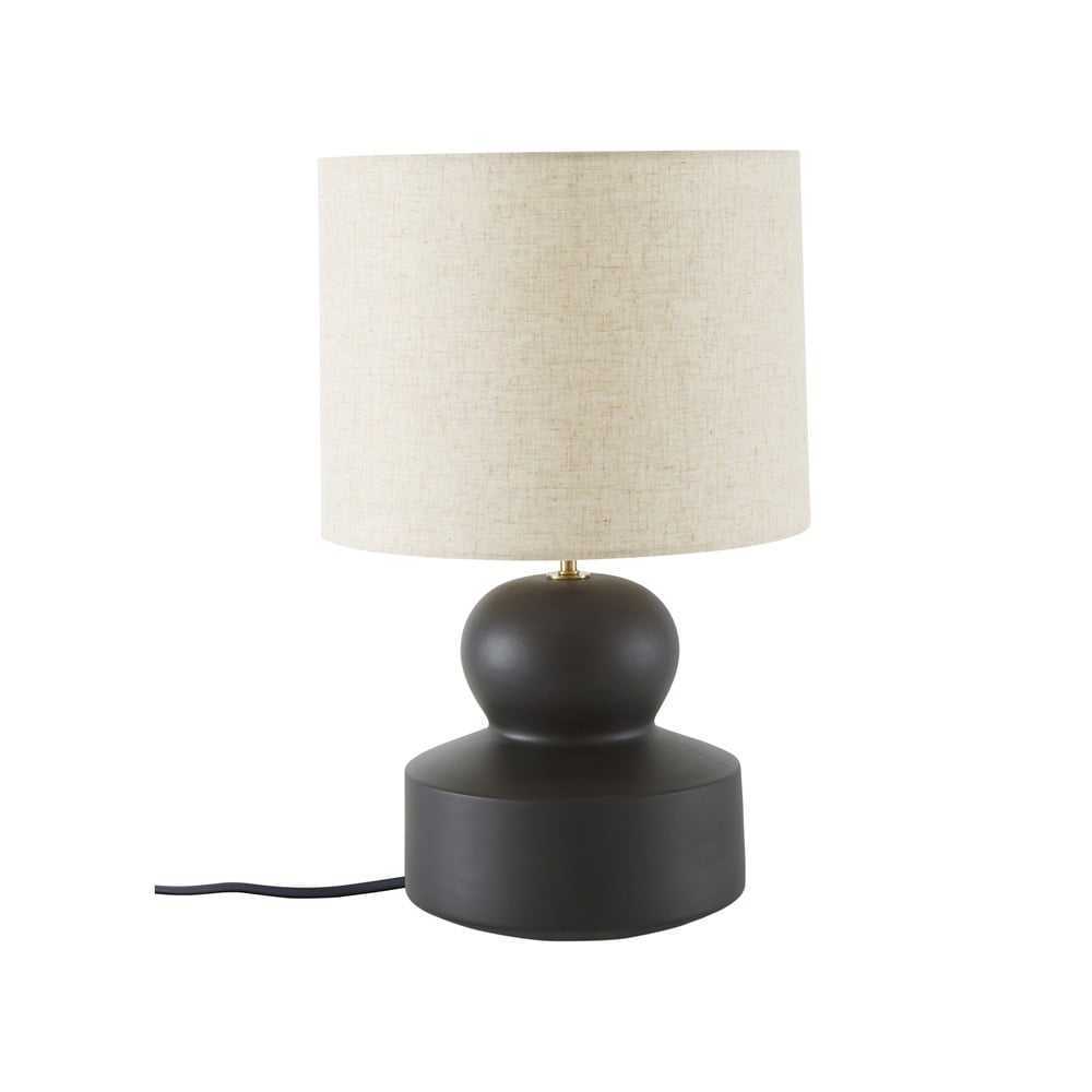Černo-béžová keramická stolní lampa Westwing Collection Georgina