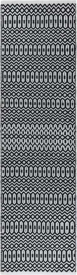 Černo-bílý běhoun Asiatic Carpets Halsey