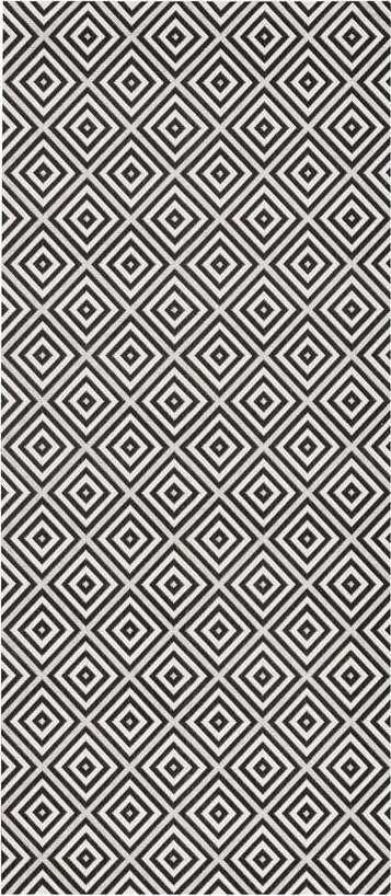 Černo-bílý venkovní koberec NORTHRUGS Karo