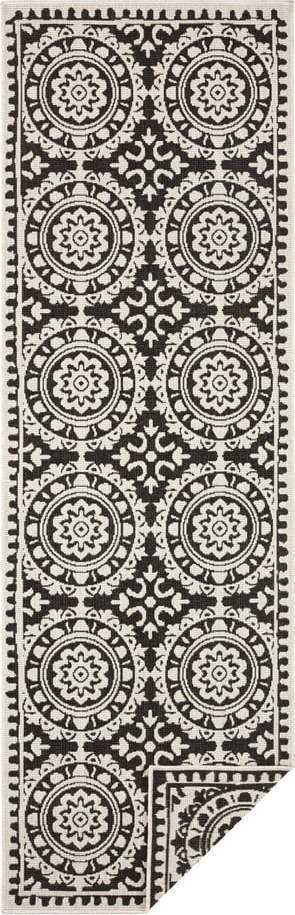 Černo-krémový venkovní koberec NORTHRUGS Jardin
