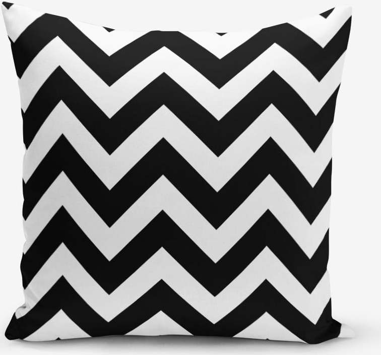Černobílý povlak na polštář Minimalist Cushion Covers Stripes