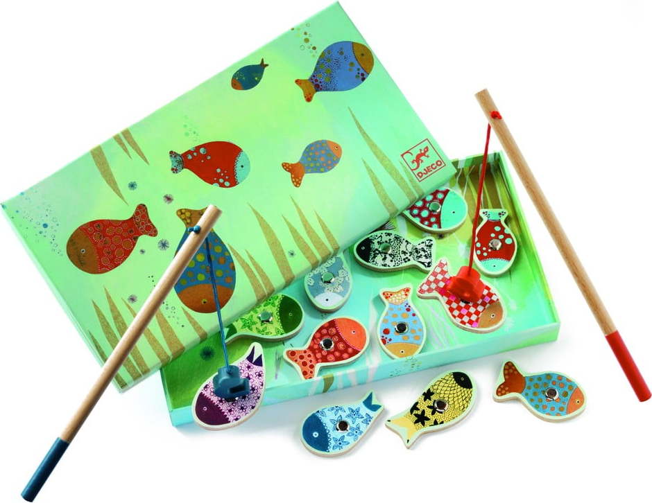 Dětská dřevěná hra s magnetickými rybkami Djeco DJECO