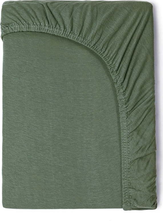 Dětské zelené bavlněné elastické prostěradlo Good Morning