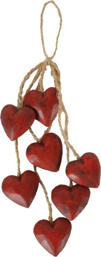 Dřevěná závěsná dekorace Antic Line Red Heart Antic Line