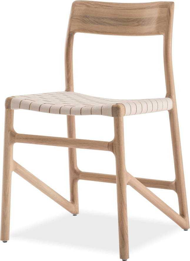 Jídelní židle z masivního dubového dřeva s bílým sedákem Gazzda Fawn Gazzda