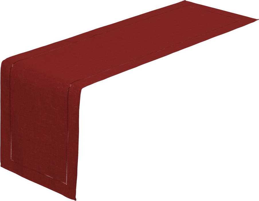 Karmínově červený běhoun na stůl Unimasa