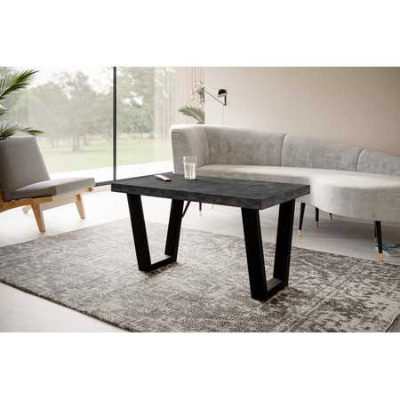 Konferenční stolek LOFT TRAPEZ 100x60 cm Bílá Dub sonoma Alpimeble