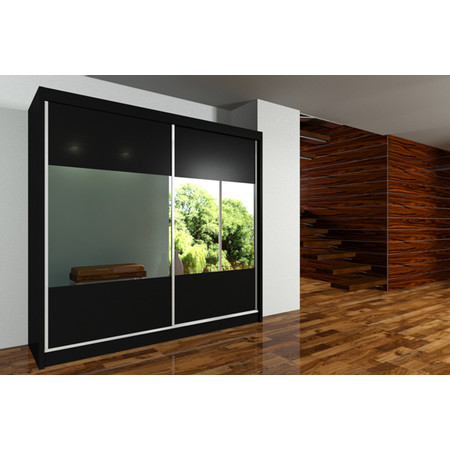 Kvalitní Šatní Skříň Celeste 200 cm Černá Furniture