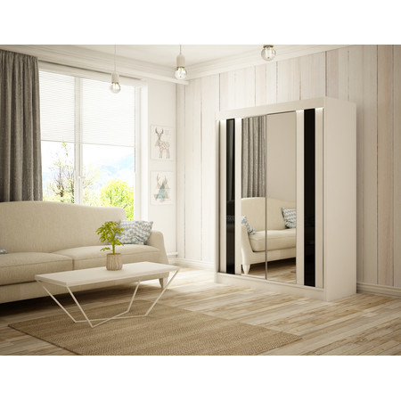 Kvalitní Šatní Skříň Como 250 cm Vanilka Dub Sonoma Furniture