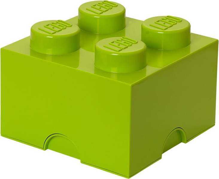 Limetkově zelený úložný box čtverec LEGO® LEGO