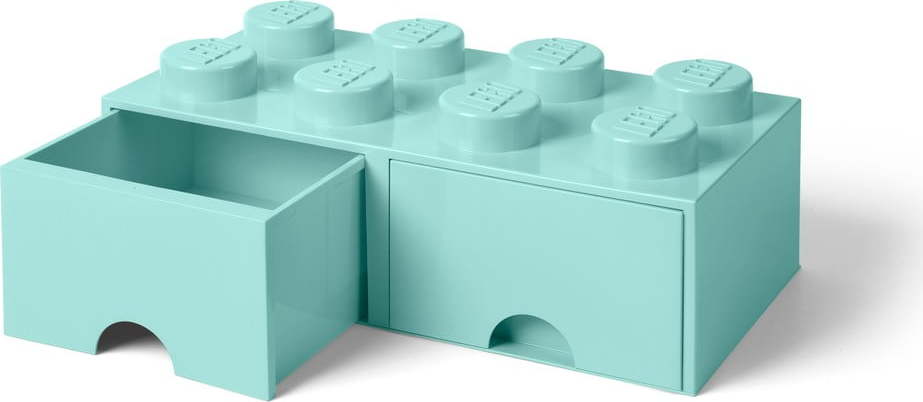Mentolově zelený úložný box se dvěma šuplíky LEGO® LEGO