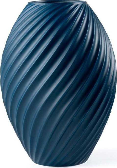 Modrá porcelánová váza Morsø River