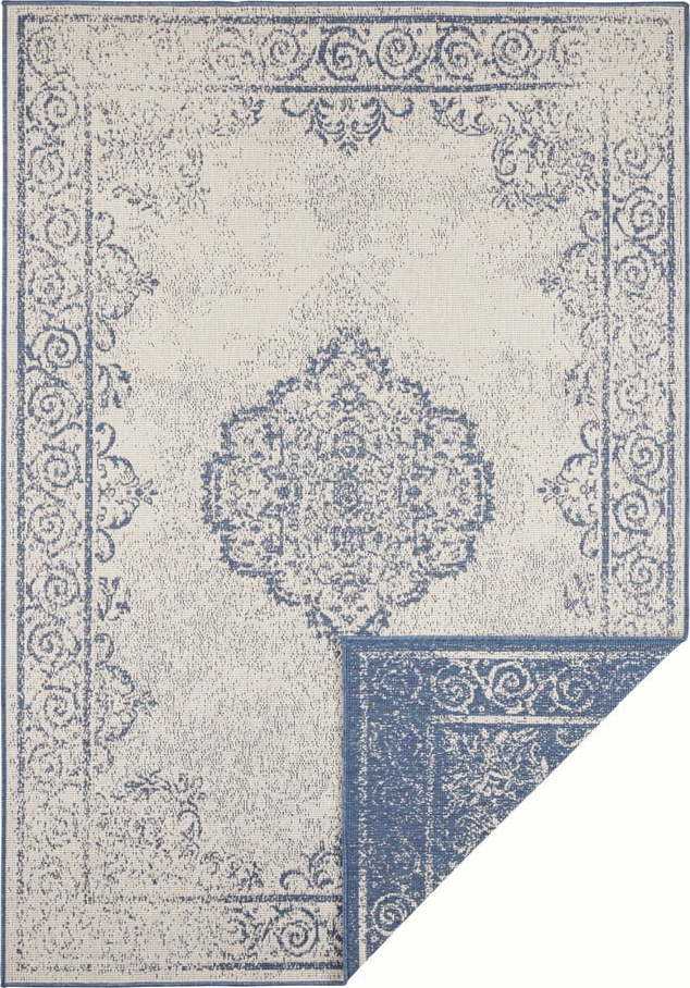 Modro-krémový venkovní koberec NORTHRUGS Cebu