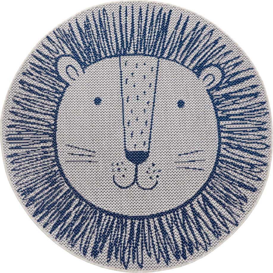 Modrý dětský koberec Ragami Lion
