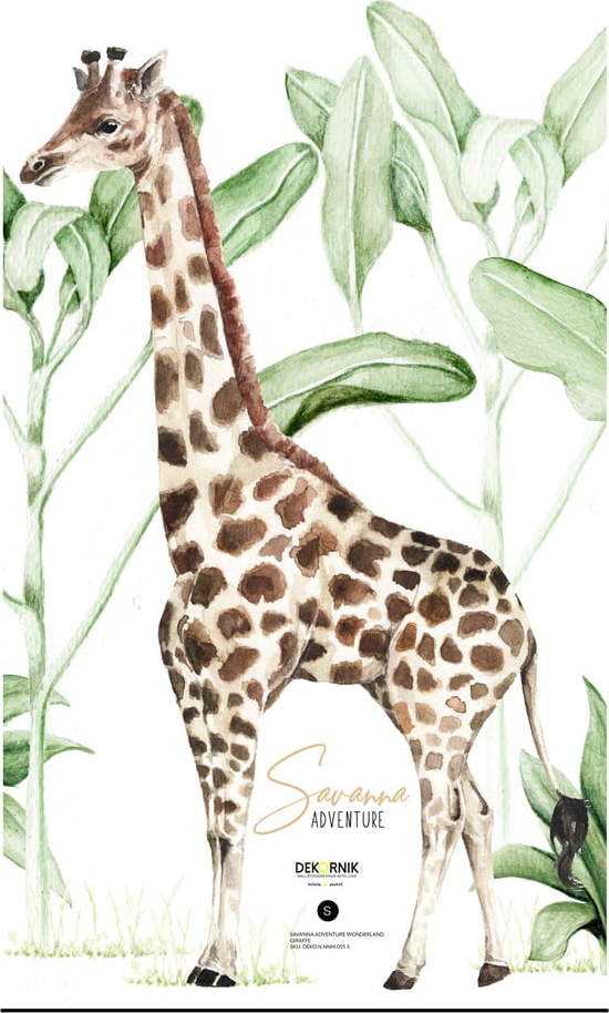 Nástěnná samolepka žirafy Dekornik