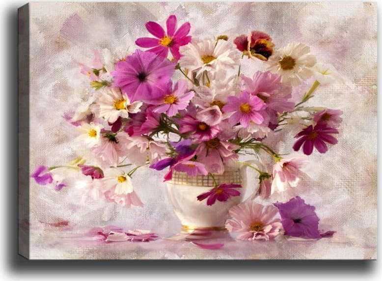 Nástěnný obraz na plátně Tablo Center Flowers in Vase