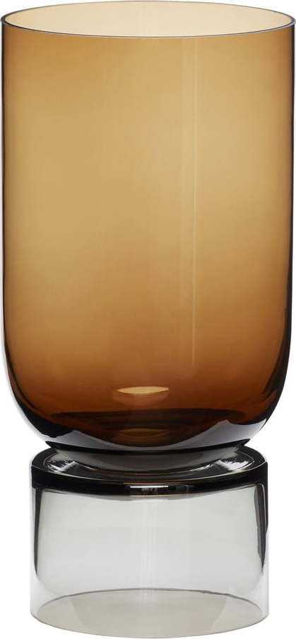 Oranžová skleněná váza Hübsch Amber
