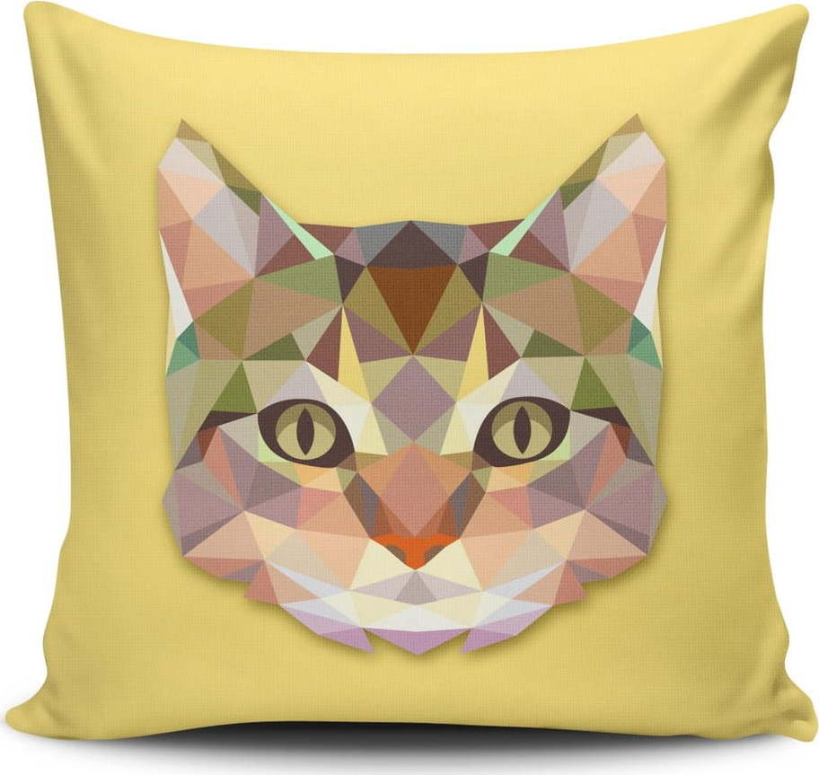 Povlak na polštář s příměsí bavlny Cushion Love Cat
