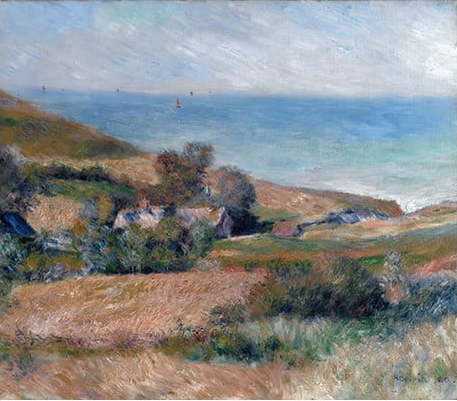 Reprodukce obrazu Auguste Renoir - View of the Seacoast near Wargemont in Normandy