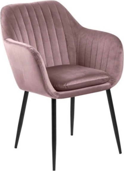 Růžová jídelní židle s kovovým podnožím Bonami Essentials Emilia Bonami Essentials