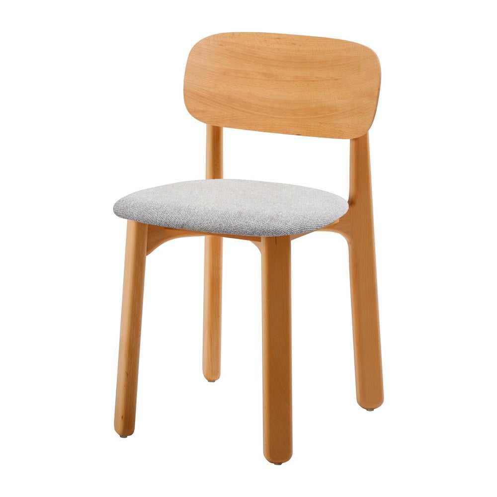 Sada 2 bukových jídelních židlí se šedým sedákem Bonami Selection Miko Bonami Selection