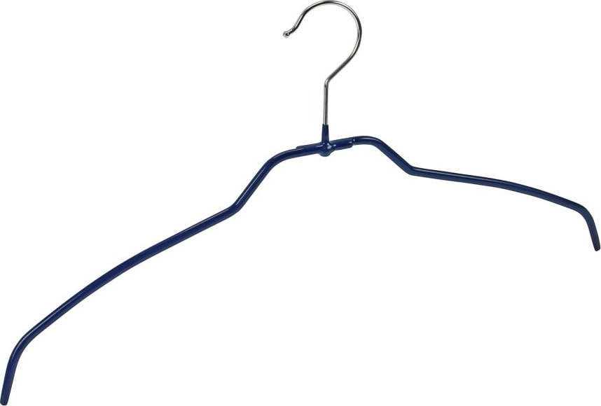 Sada 4 modrých protiskluzových ramínek na oblečení Wenko Hanger Slim WENKO