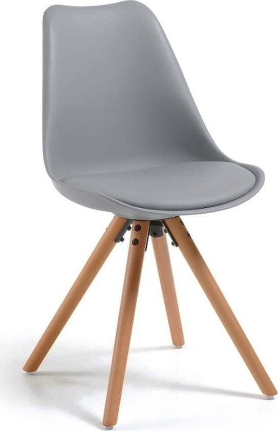 Šedá židle s bukovými nohami Bonami Essentials Lumos loomi.design