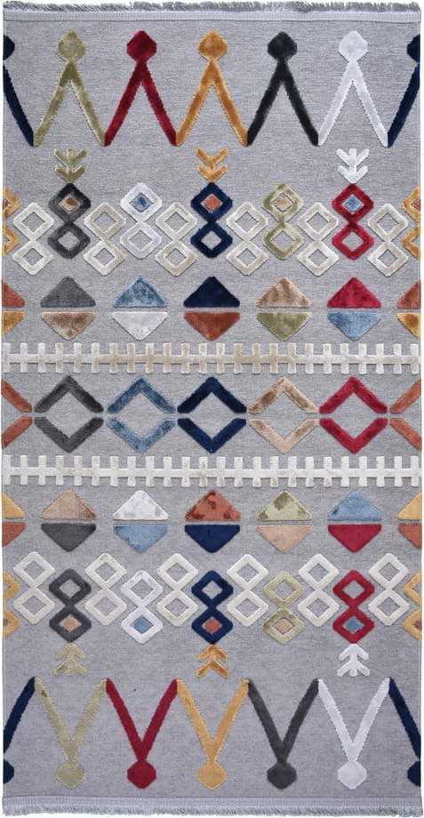 Šedý koberec s příměsí bavlny Vitaus Milas