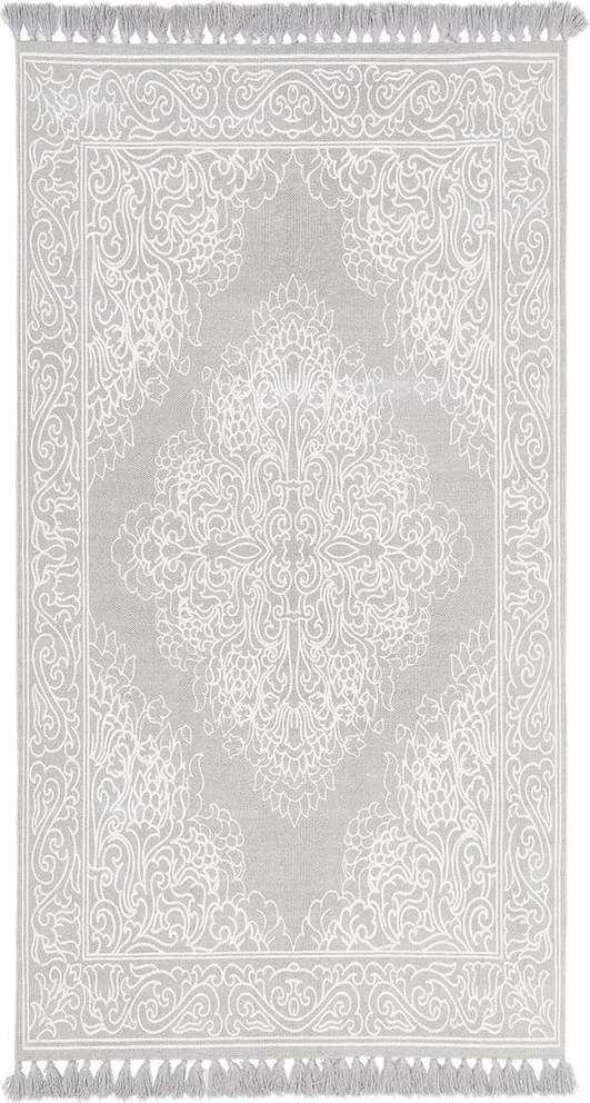 Šedý ručně tkaný bavlněný koberec Westwing Collection Salima