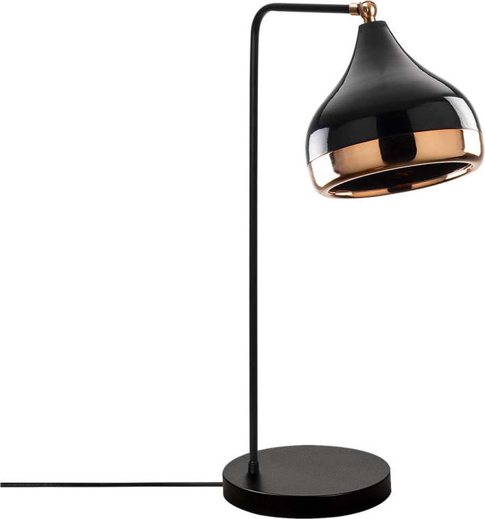 Stolní lampa v černo-měděné barvě Opviq lights Yildo Opviq lights