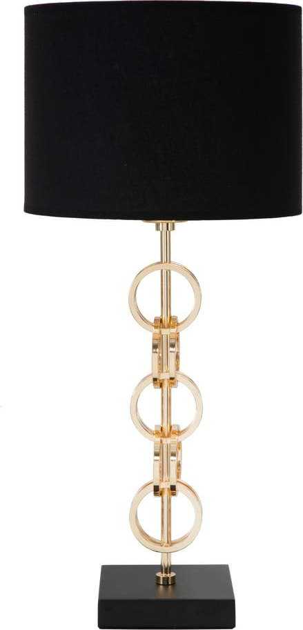 Stolní lampa v černo-zlaté barvě Mauro Ferretti Glam Rings