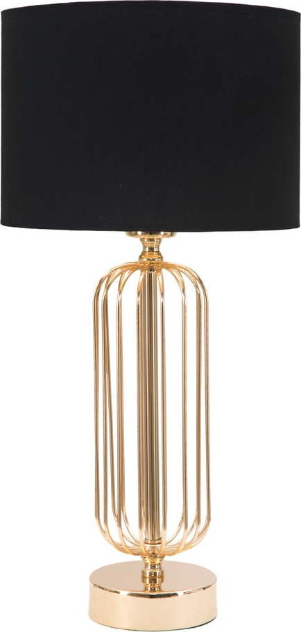 Stolní lampa v černo-zlaté barvě Mauro Ferretti Glam Towy