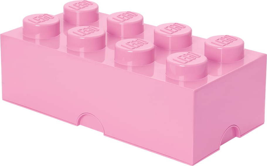 Světle růžový úložný box LEGO® LEGO