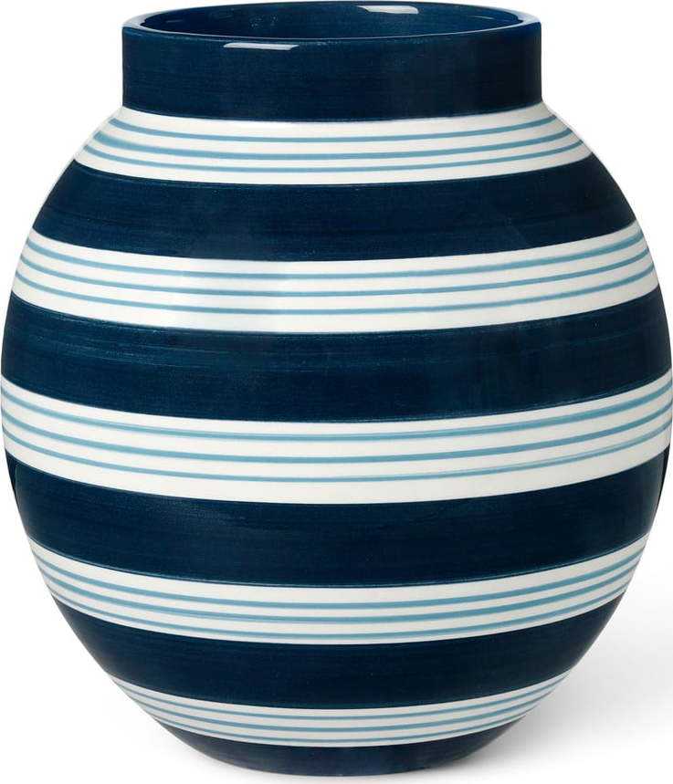 Tmavě modro-bílá keramická váza Kähler Design Nuovo