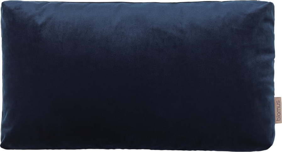Tmavě modrý povlak na polštář se sametovým efektem Blomus
