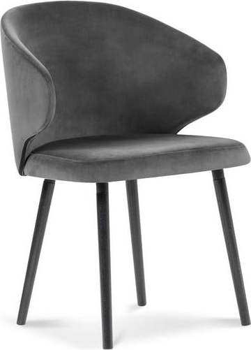 Tmave šedá jídelní židle se sametovým potahem Windsor & Co Sofas Nemesis Windsor & Co Sofas